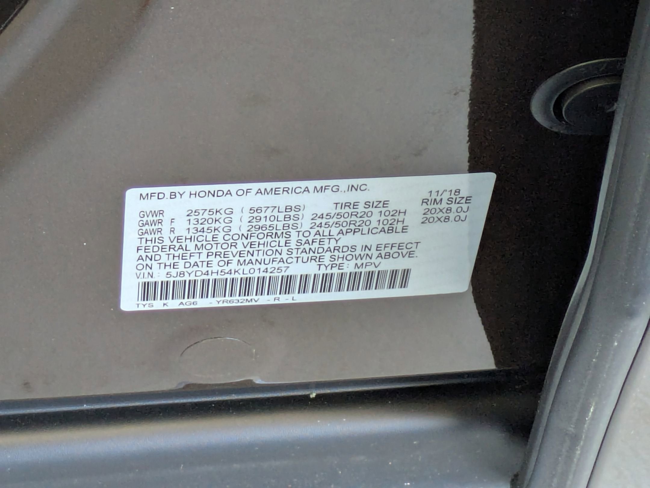 2019 Acura MDX w/Technology Pkg