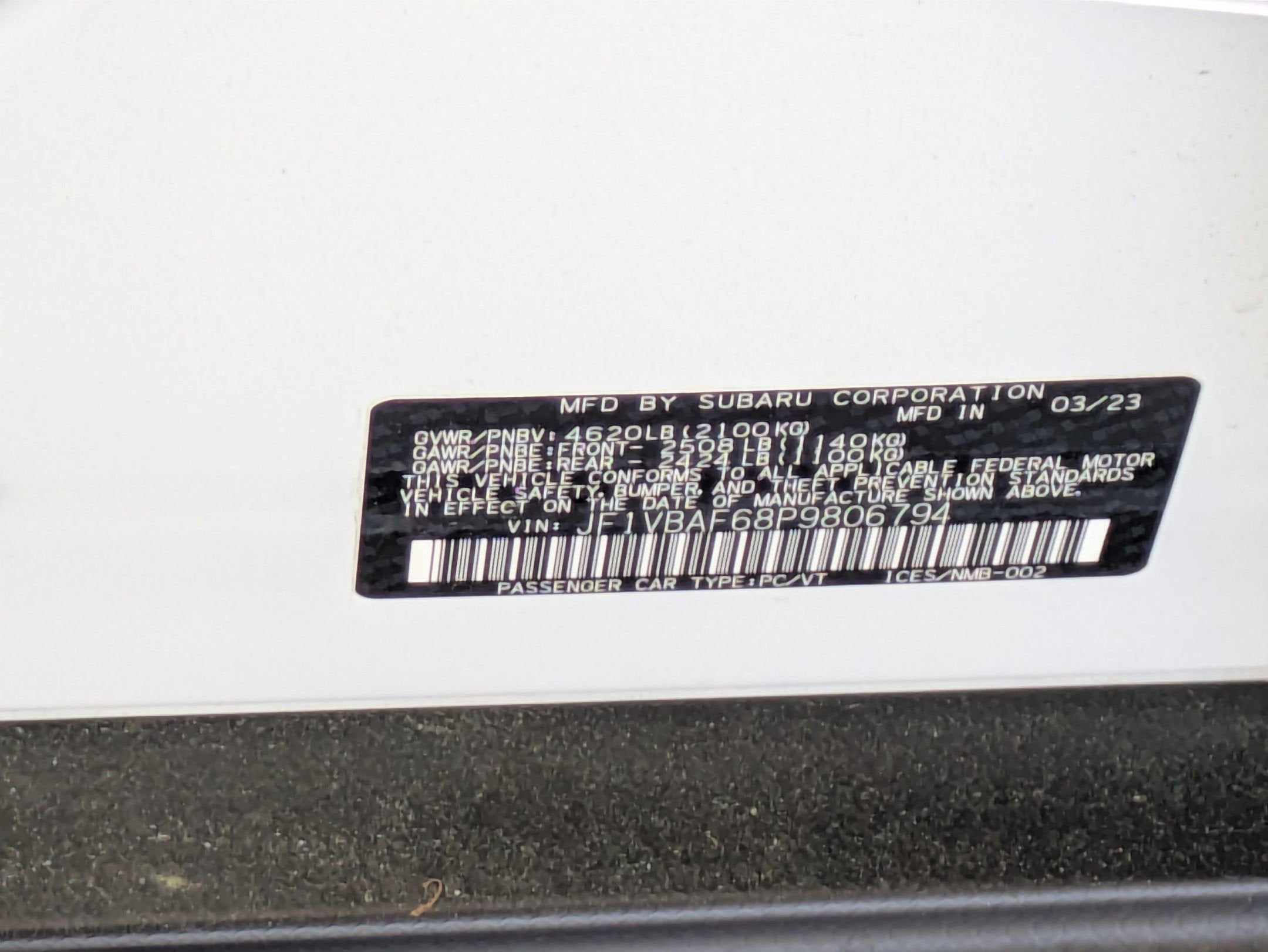 2023 Subaru WRX Premium