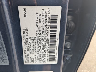2026 Honda Accord Sedan SE