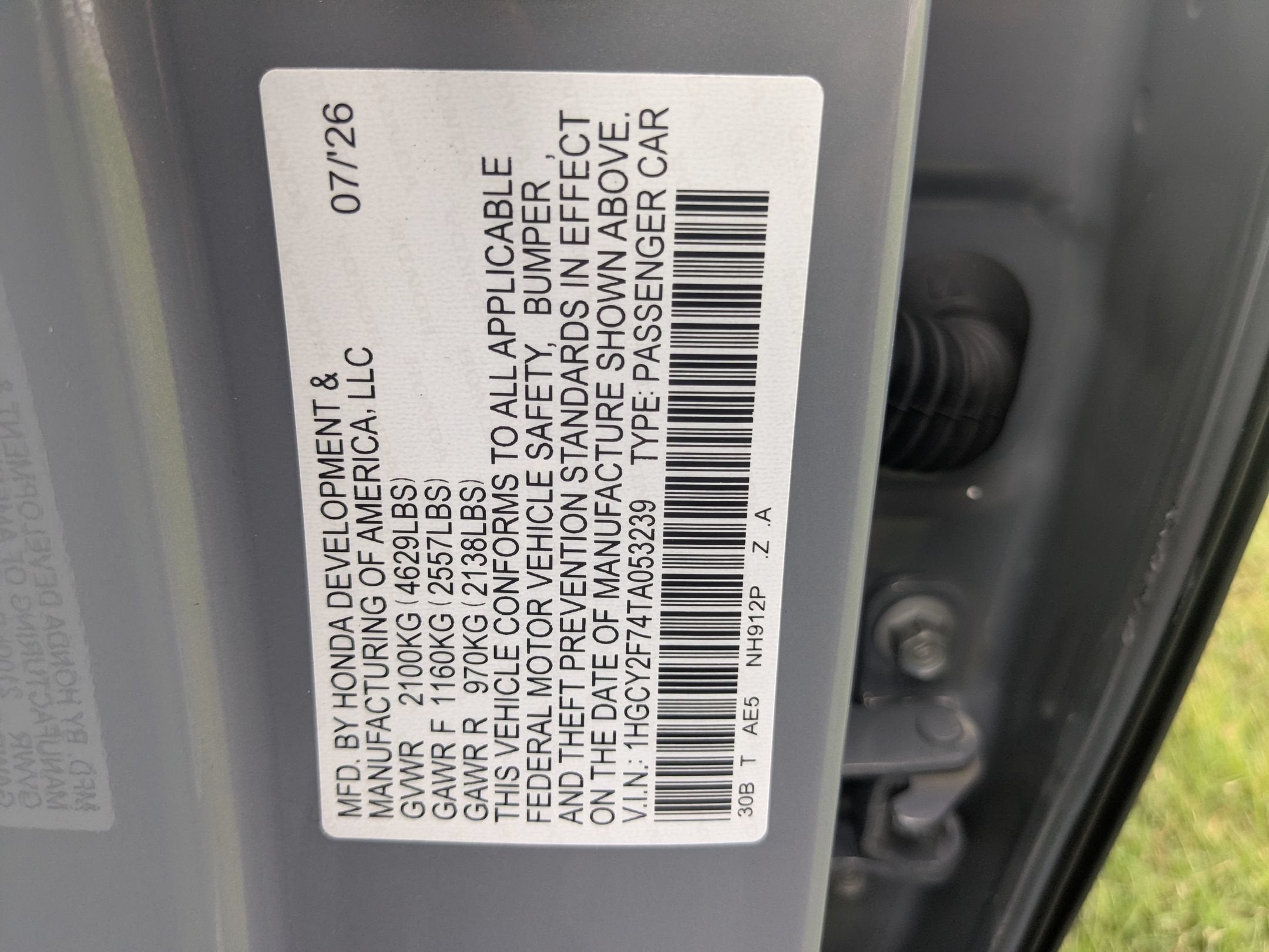 2026 Honda Accord Hybrid Sport-L