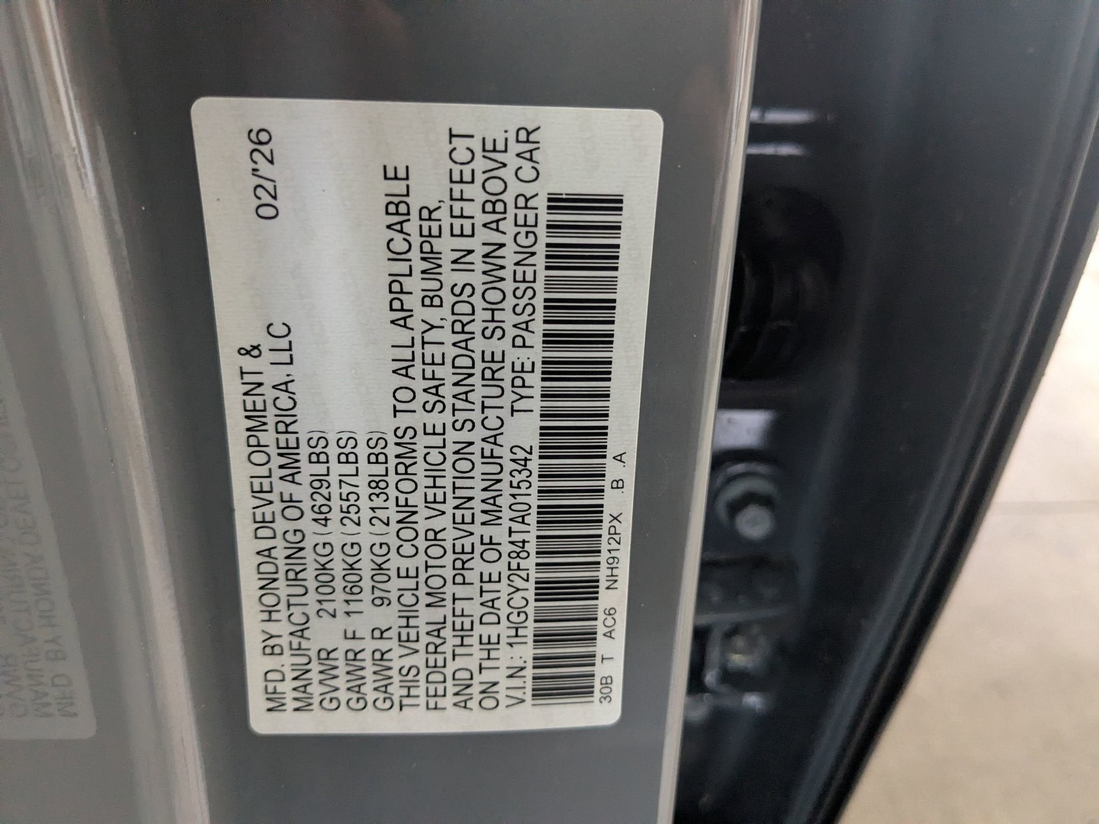 2026 Honda Accord Hybrid Touring