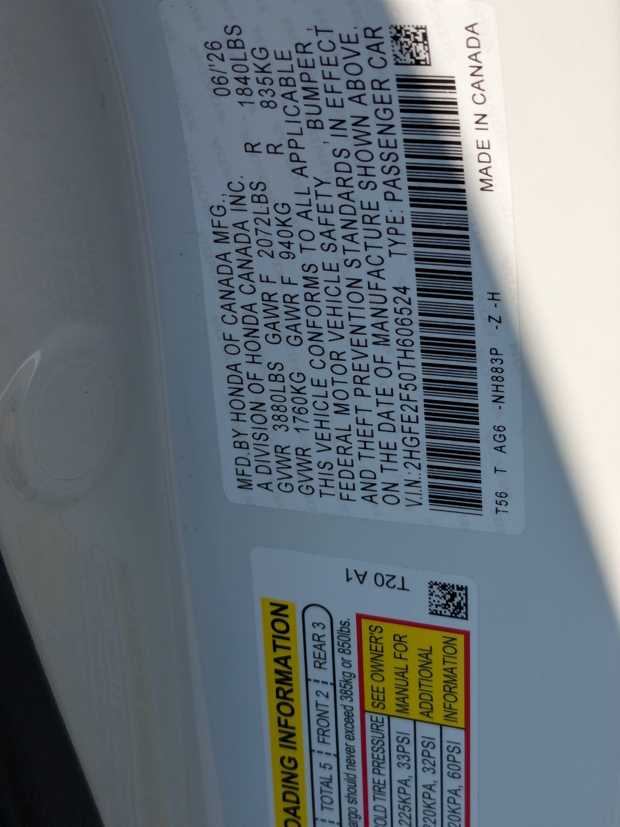 2026 Honda Civic Sedan Sport