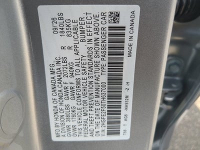 2026 Honda Civic Sedan Sport
