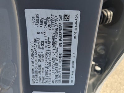 2026 Honda Civic Sedan Sport