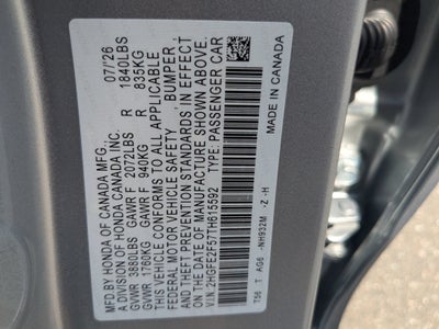 2026 Honda Civic Sedan Sport