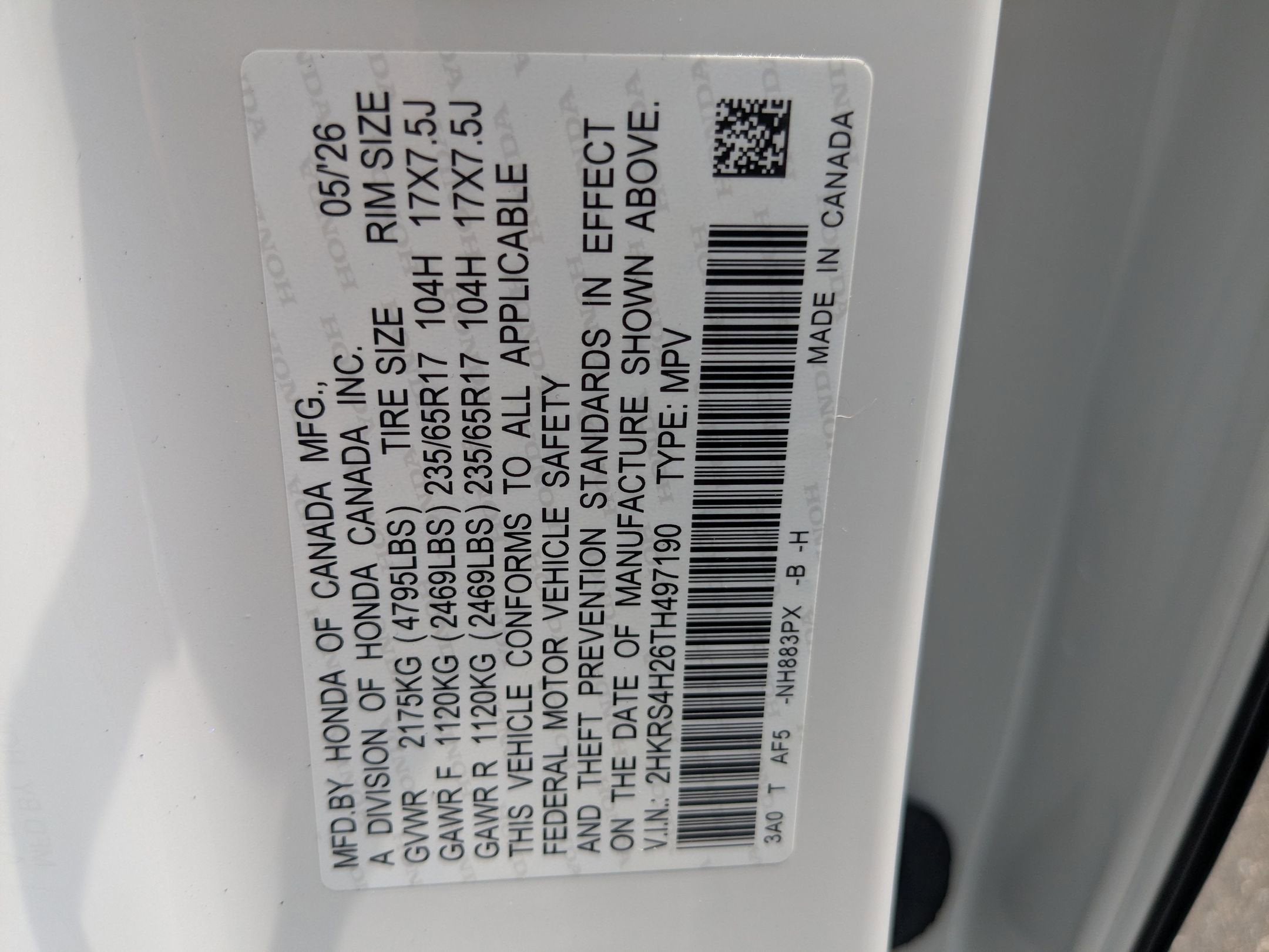 2026 Honda CR-V LX