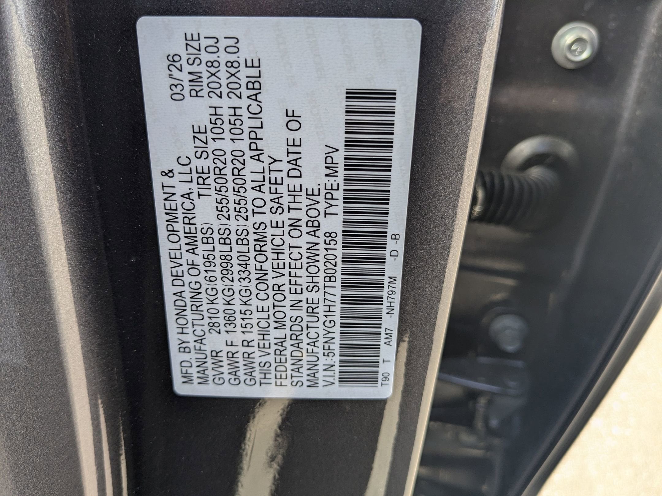 2026 Honda Pilot Touring