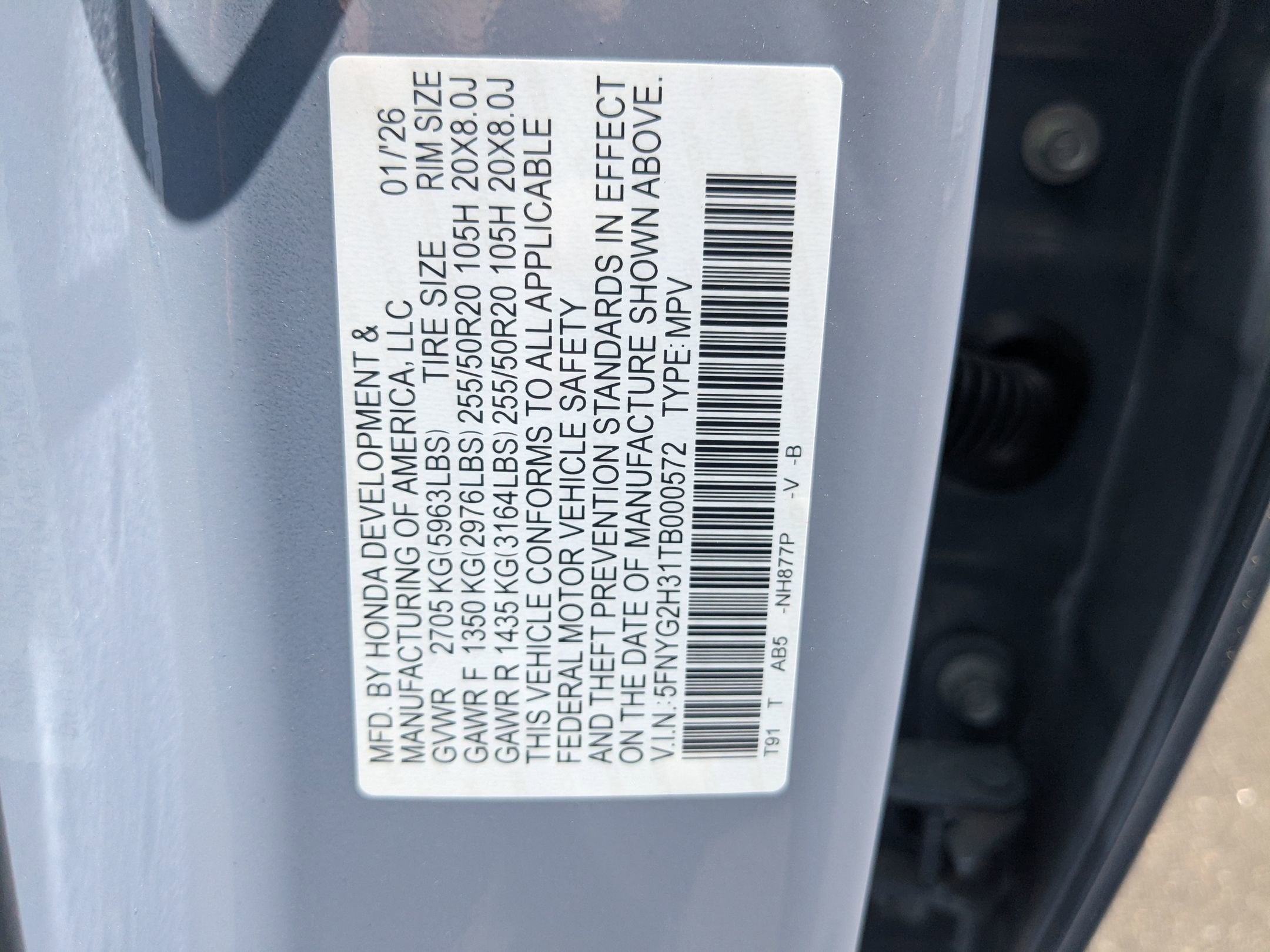 2026 Honda Pilot Sport