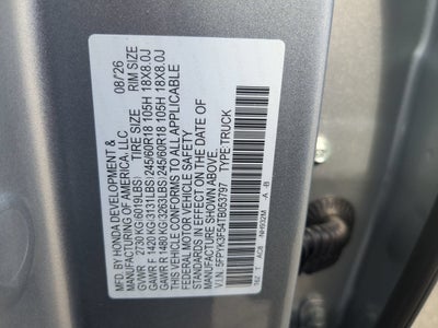 2026 Honda Ridgeline RTL