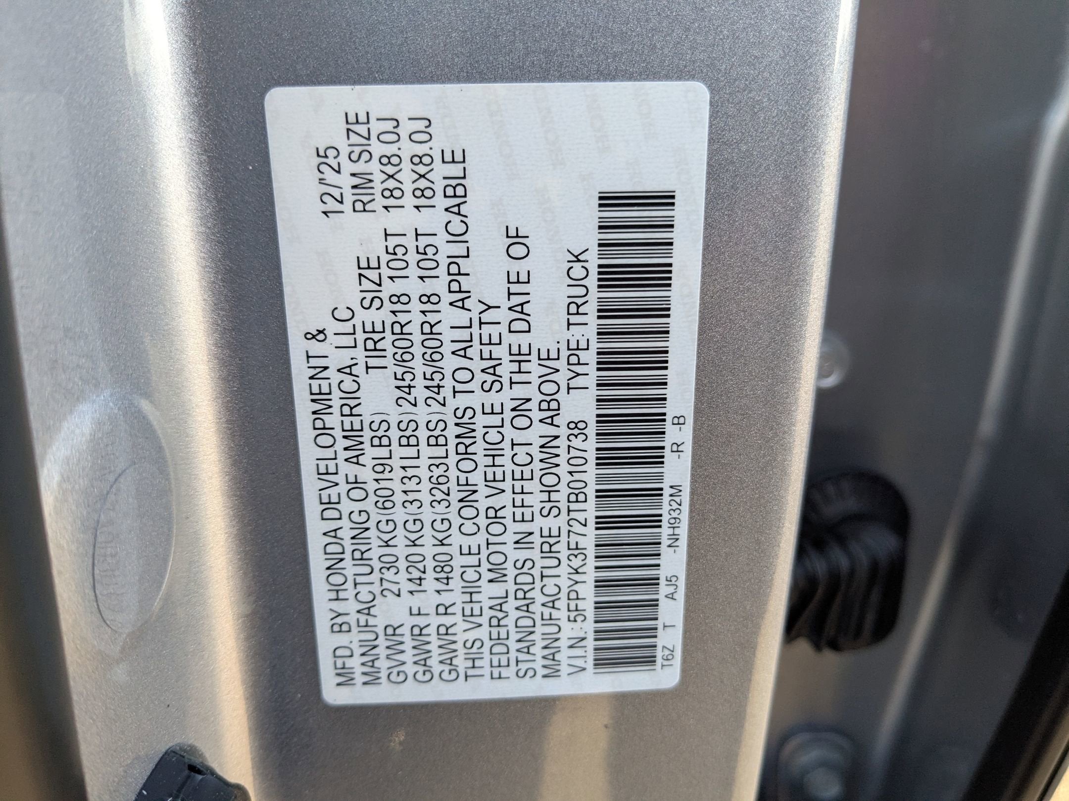 2026 Honda Ridgeline TrailSport+