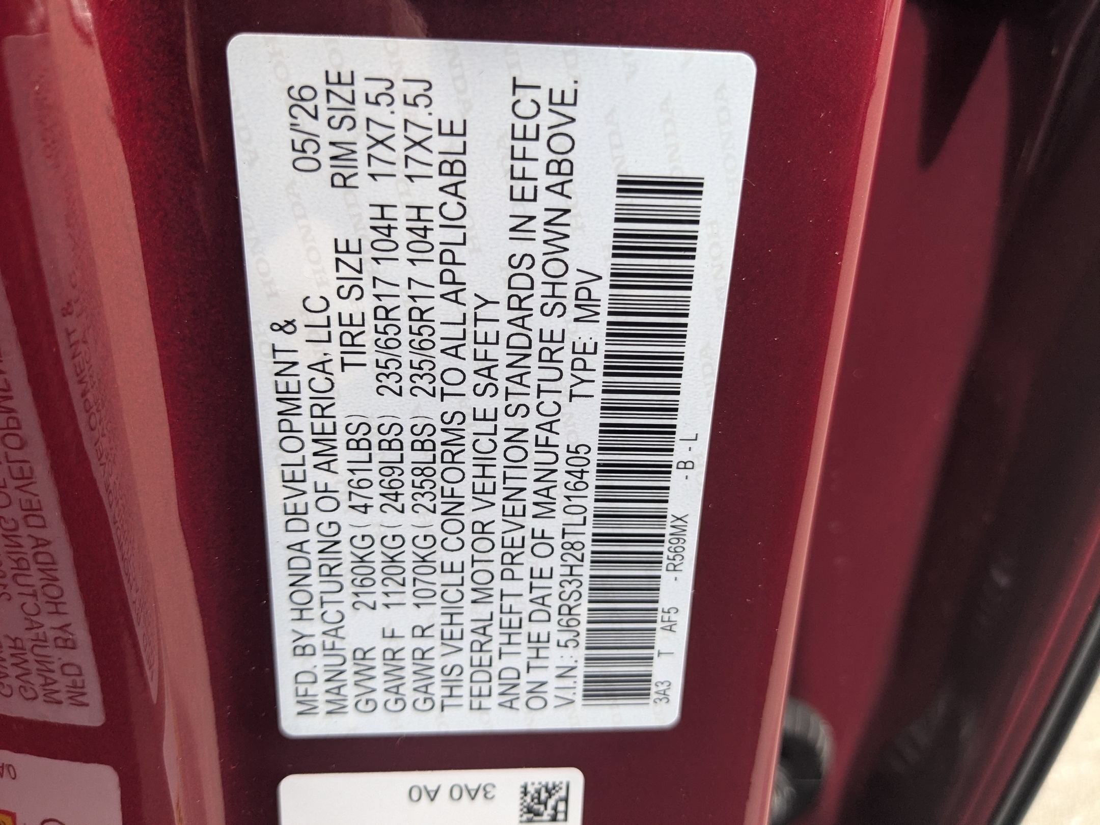 2026 Honda CR-V LX
