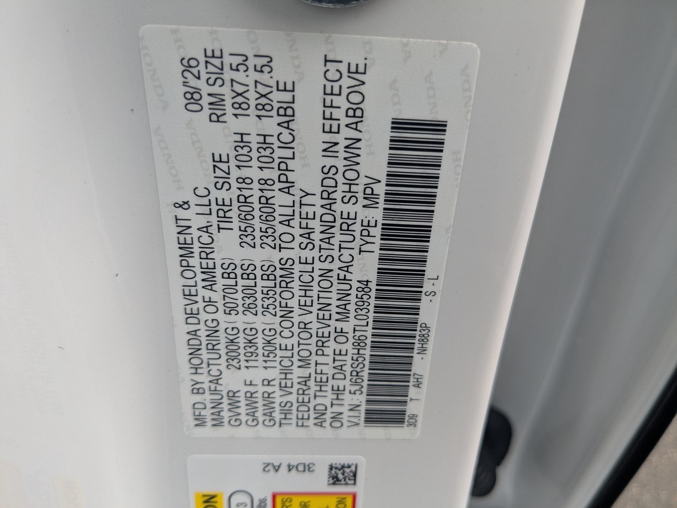 2026 Honda CR-V Hybrid Sport-L