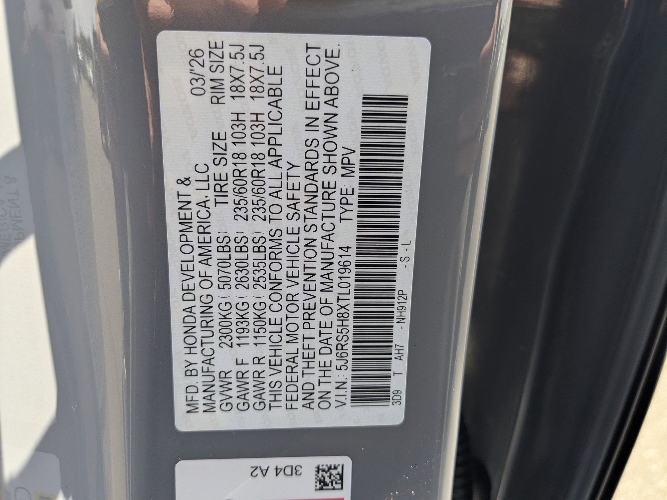 2026 Honda CR-V Hybrid Sport-L