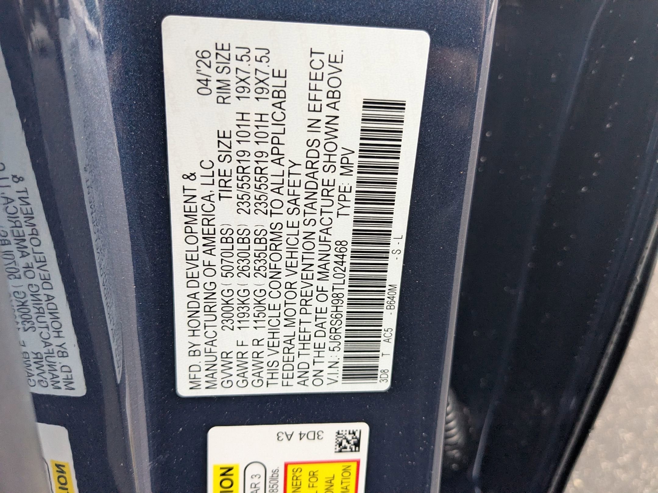 2026 Honda CR-V Hybrid Sport Touring