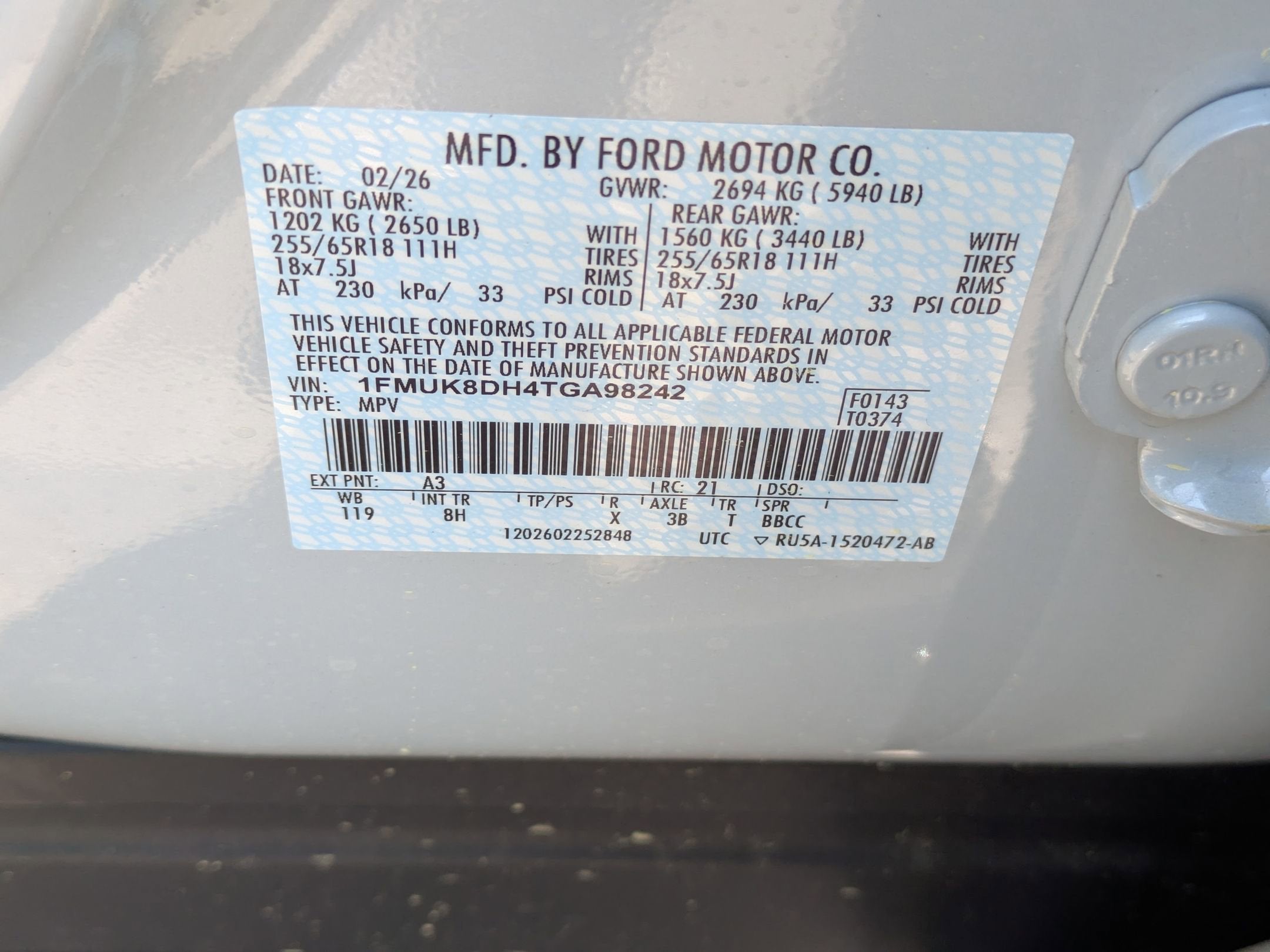 2026 Ford Explorer Active w/200A Pkg