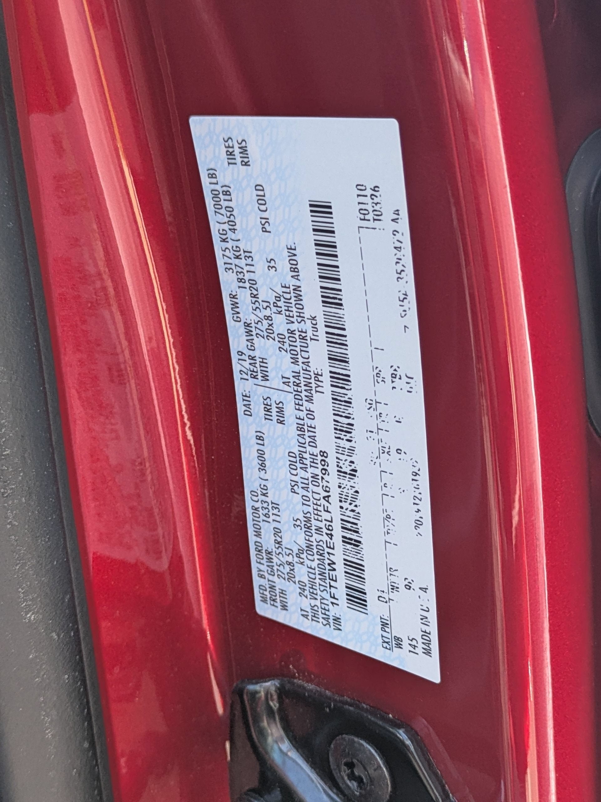 2020 Ford F-150 Platinum