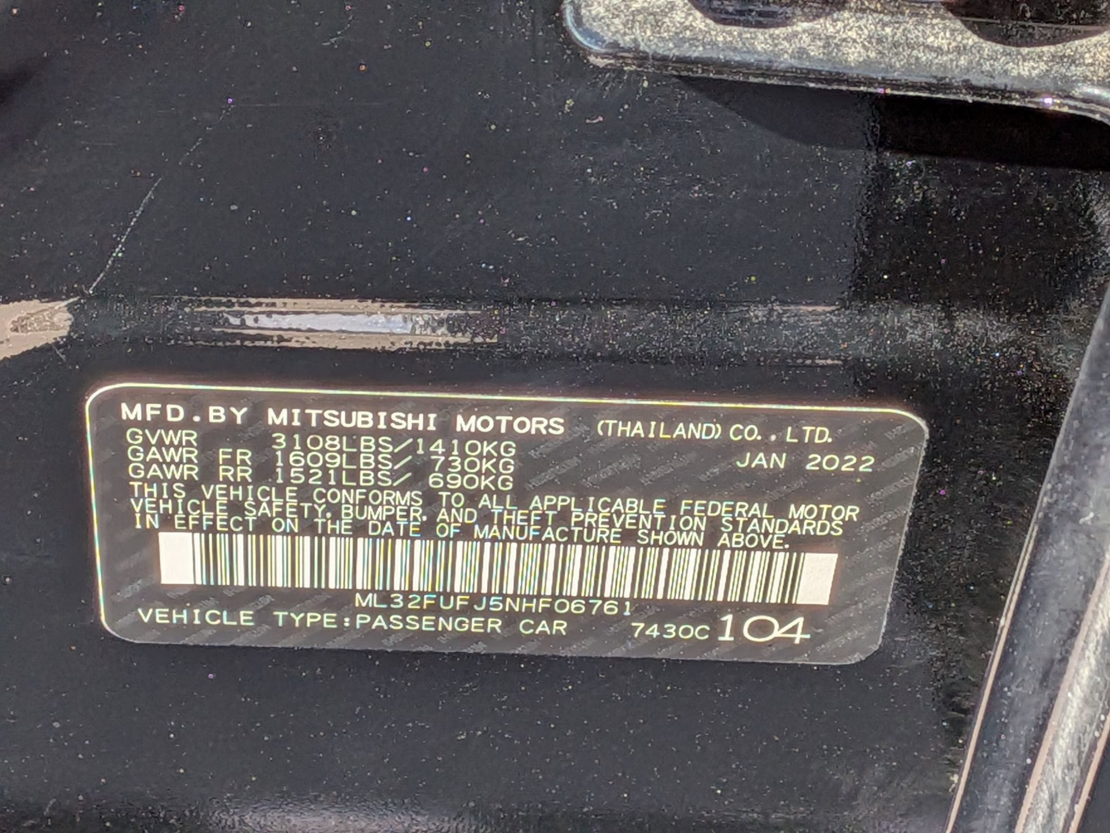 2022 Mitsubishi Mirage G4 ES