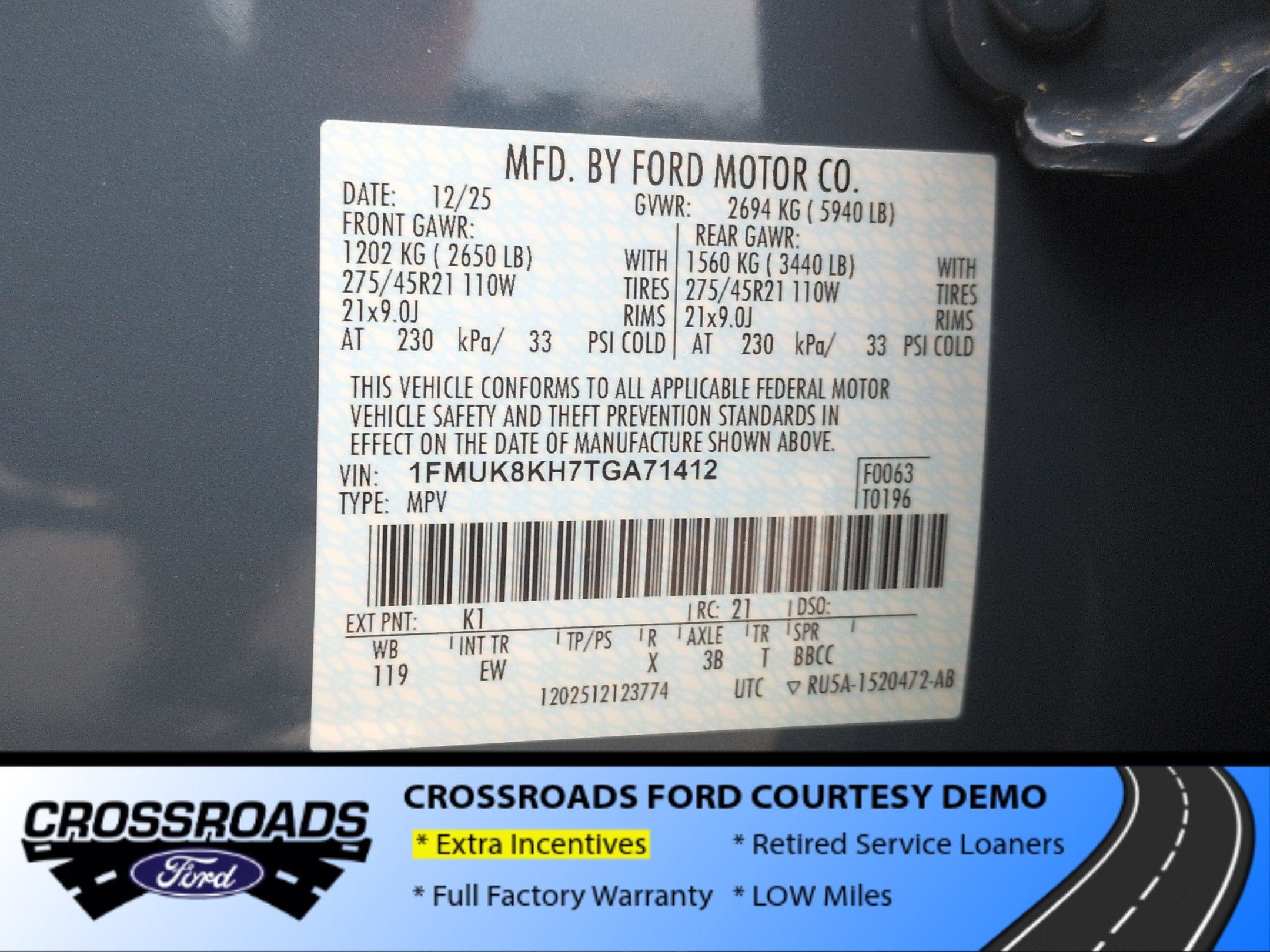2026 Ford Explorer ST-Line - Crossroads Courtesy Demo