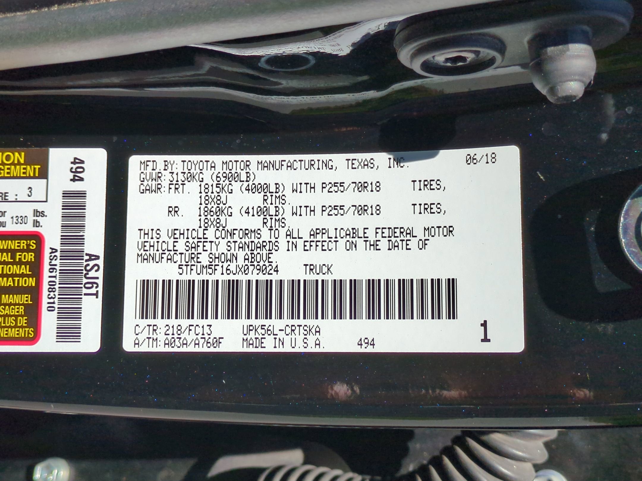2018 Toyota Tundra 4WD SR5