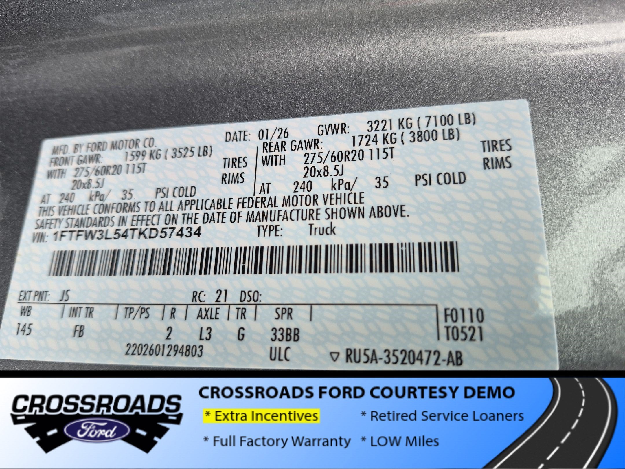 2026 Ford F-150 XLT - Crossroads Courtesy Demo
