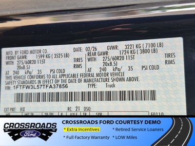 2026 Ford F-150 XLT - Crossroads Courtesy Demo