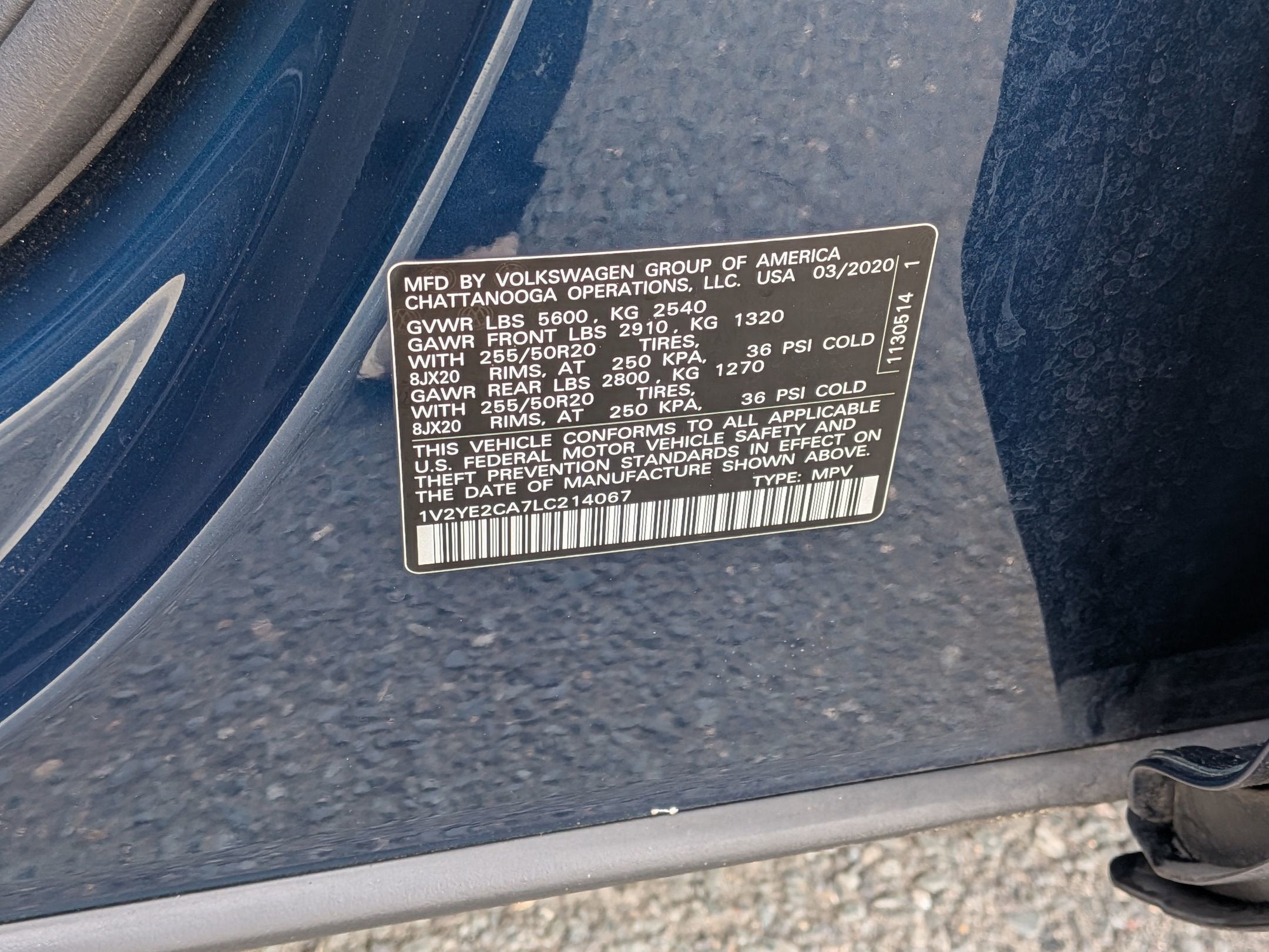 2020 Volkswagen Atlas Cross Sport 3.6L V6 SE w/Technology