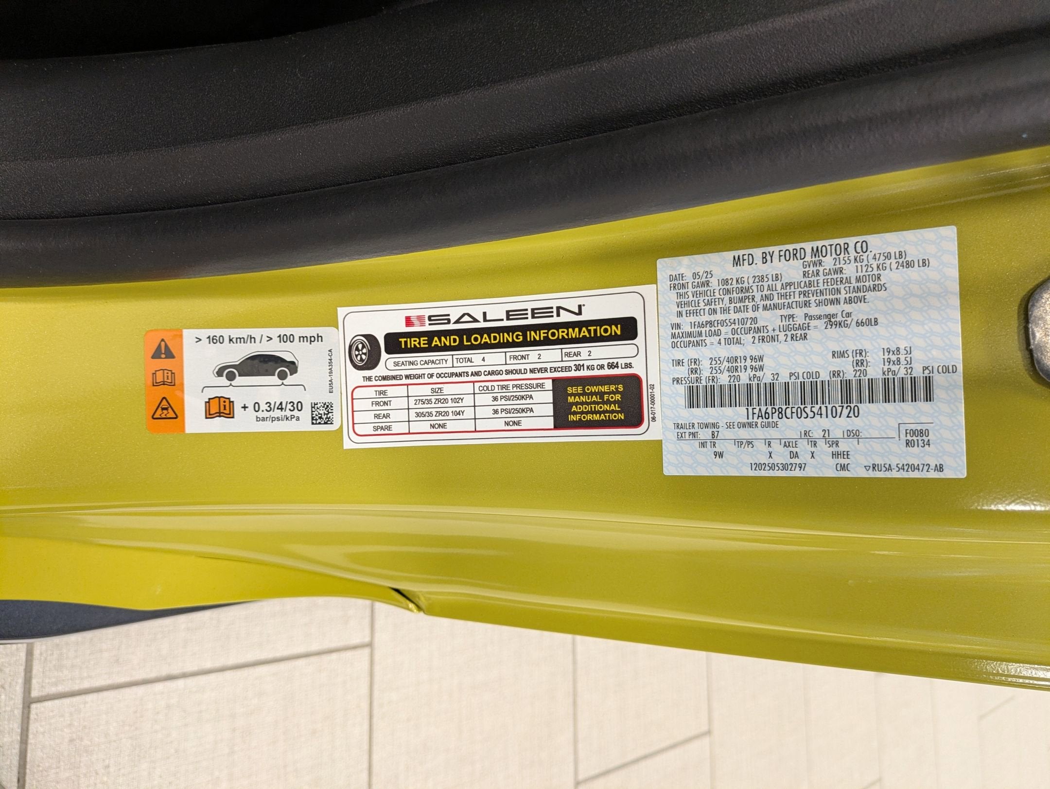 2025 Ford Mustang Saleen Yellow Label Supercharged