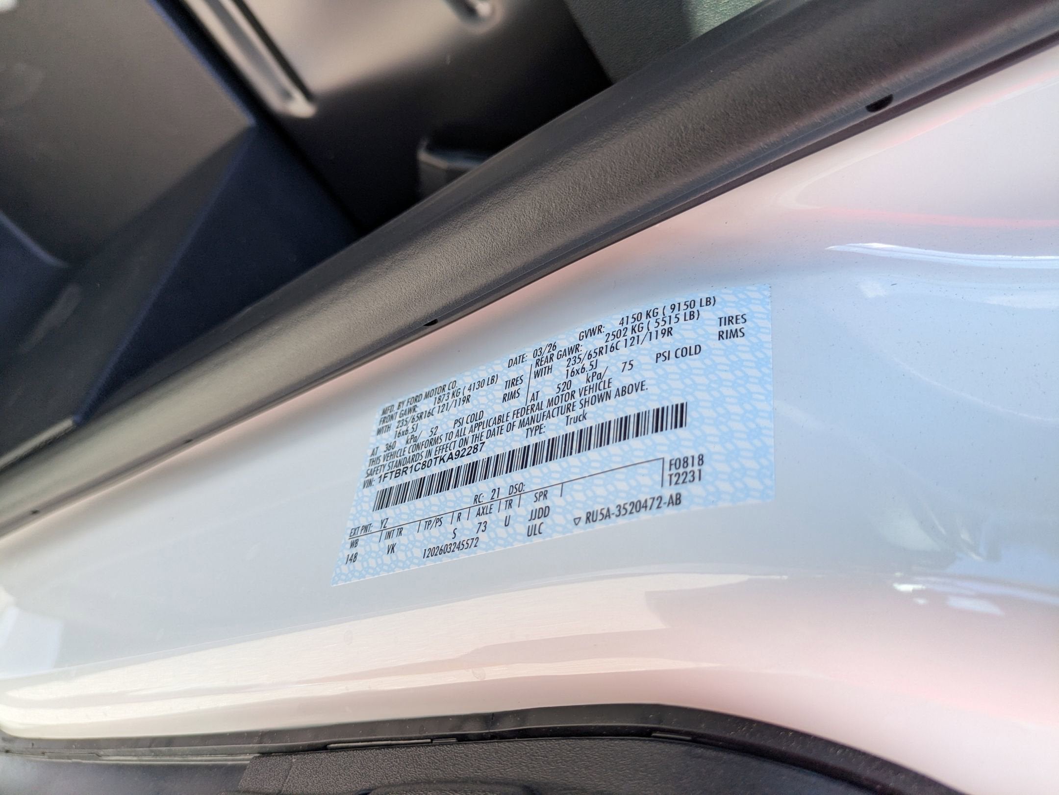 2026 Ford Transit Cargo Van Base