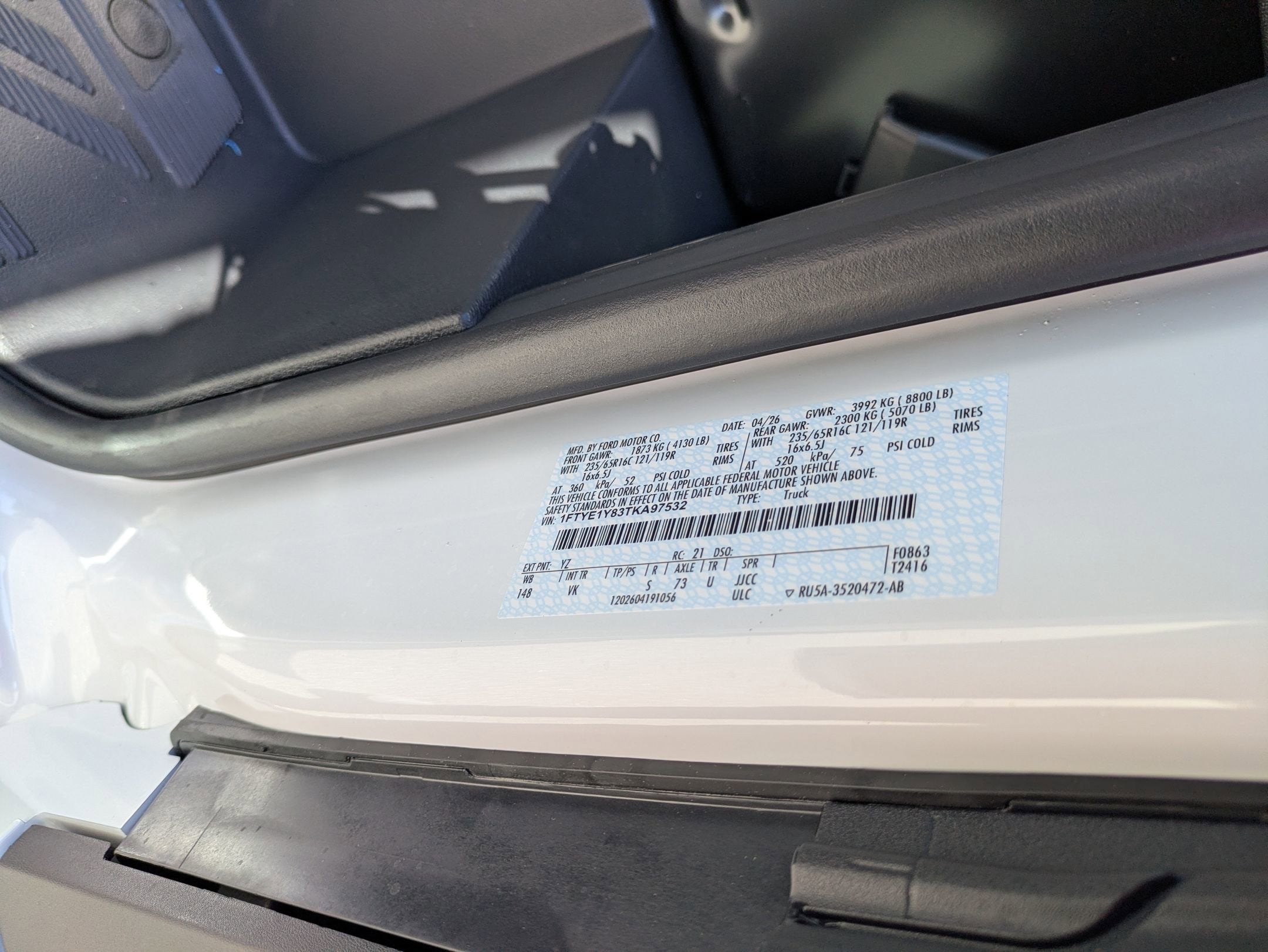 2026 Ford Transit Cargo Van Base