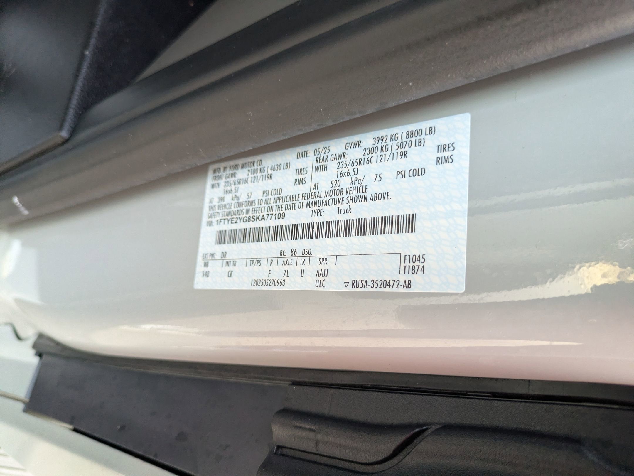 2025 Ford Transit Cargo Van Base