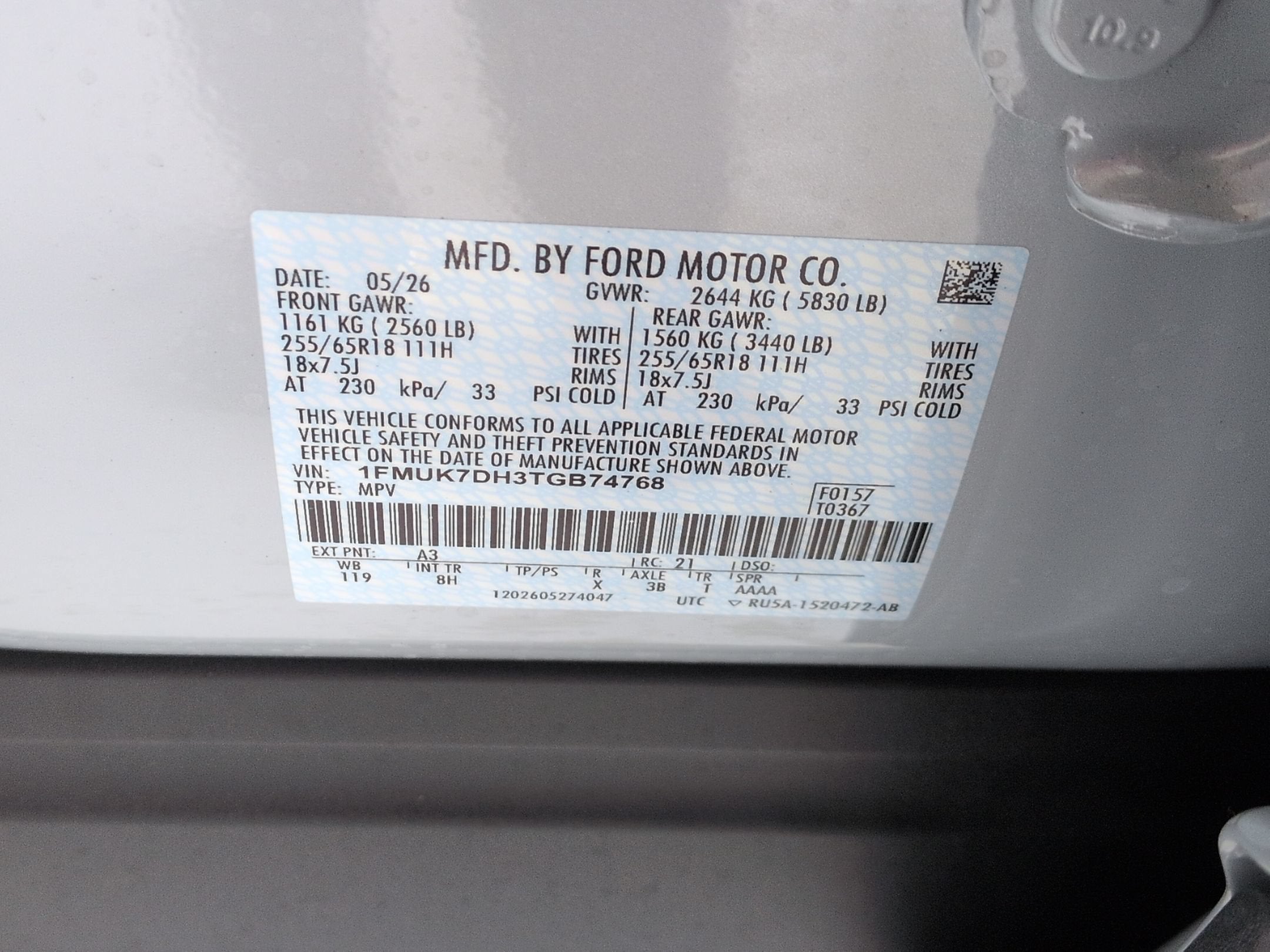 2026 Ford Explorer Active w/200A Pkg