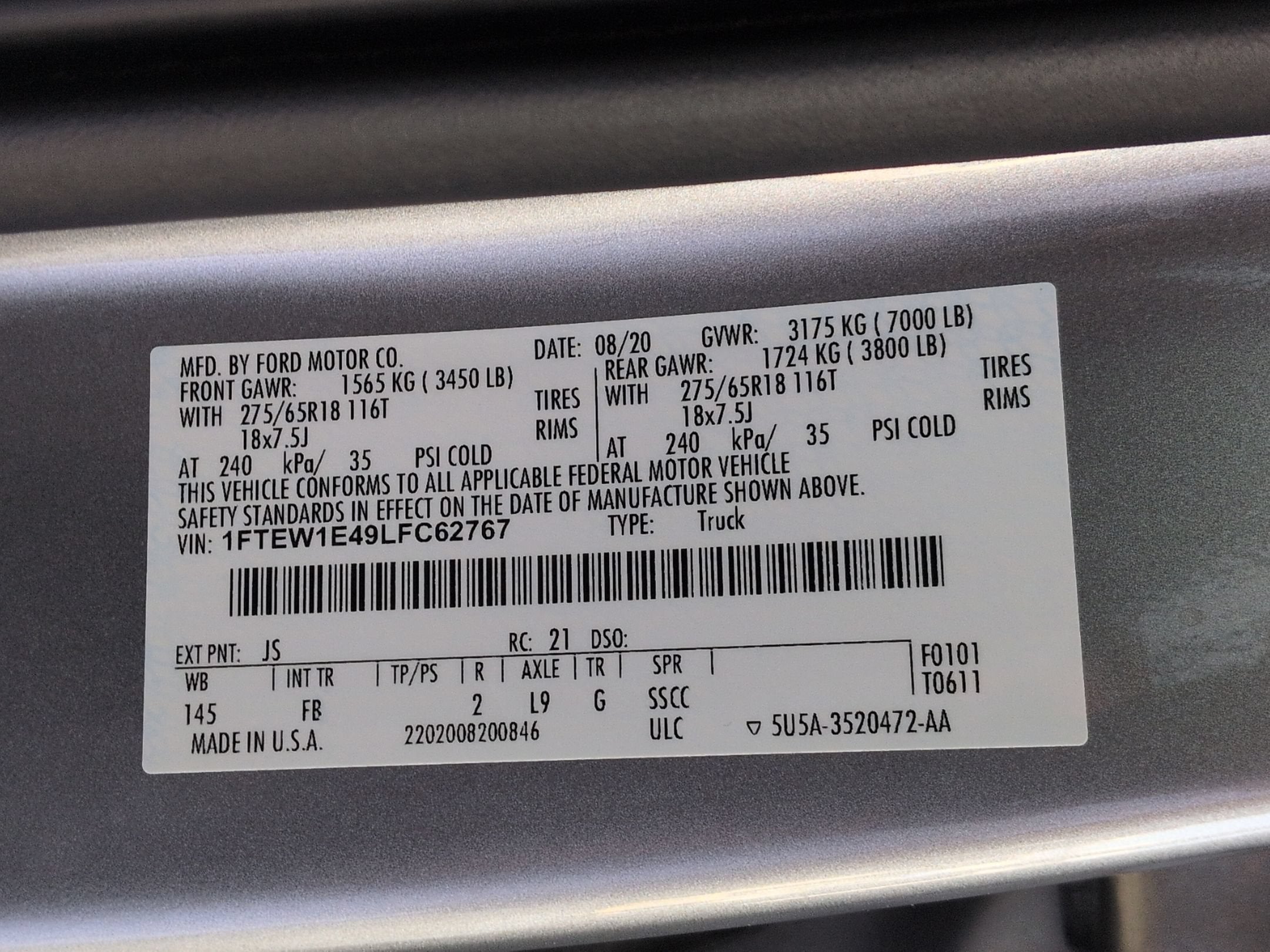2020 Ford F-150 XLT