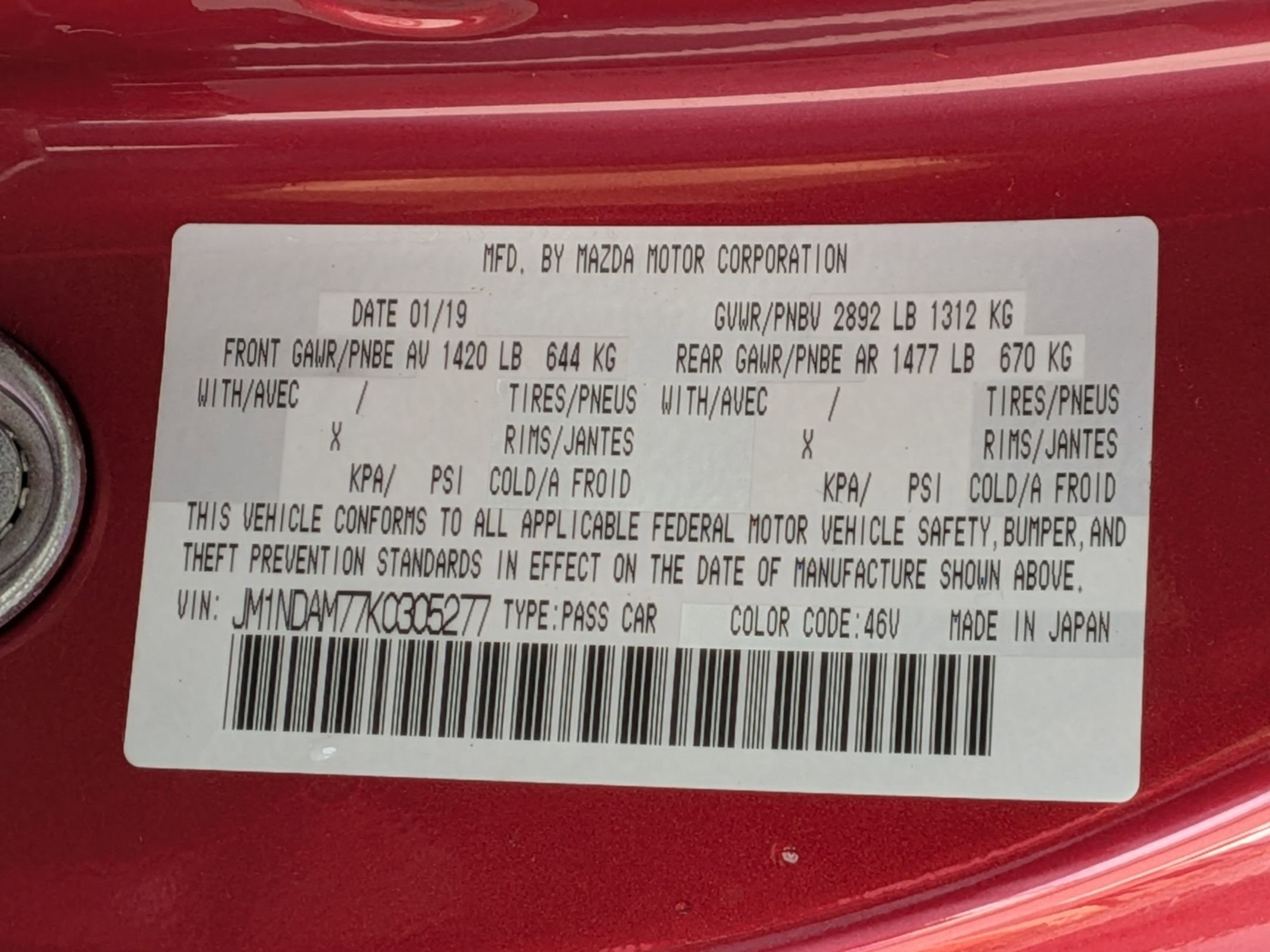 2019 Mazda Mazda MX-5 Miata RF Grand Touring